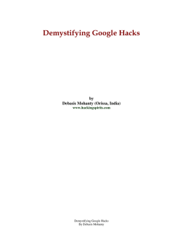 Demystifying Google Hacks