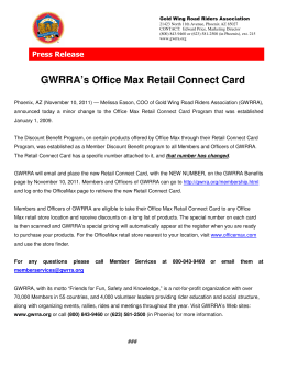 GWRRA`s Office Max Retail Connect Card