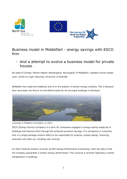 Business model in Middelfart - energy savings with ESCO firm