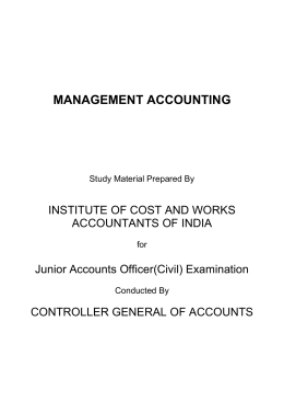 study note 1 - Controller General of Accounts