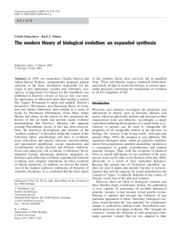 The modern theory of biological evolution: an expanded synthesis