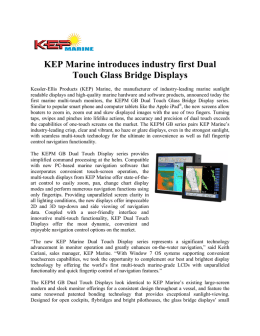 KEP Marine introduces industry first Dual Touch Glass