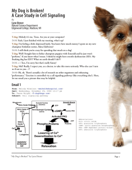 My Dog is Broken! A Case Study in Cell Signaling
