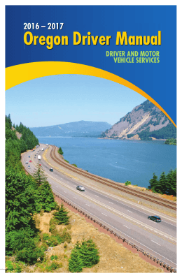 Oregon Driver Manual - Oregon Department of Transportation