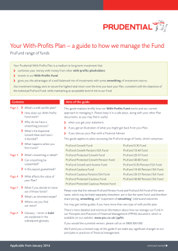 Your With-Profits Plan – a guide to how we manage the Fund