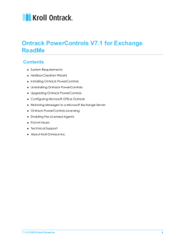 Ontrack PowerControls V7.1 for Exchange