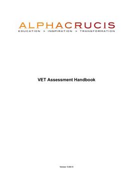 VET Assessment Handbook