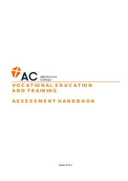 VET Assessment Handbook