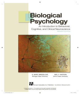 Biological Psychology: An Introduction to Behavioral, Cognitive, and