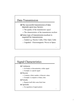 Data Transmission Concepts
