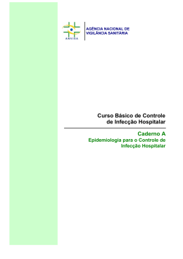 Curso Básico de Controle de Infecção Hospitalar Caderno A