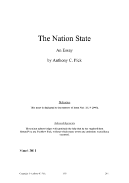 1 - The Nation State