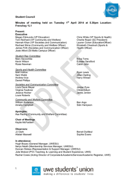 Student-Council April 2014 Draft Minutes