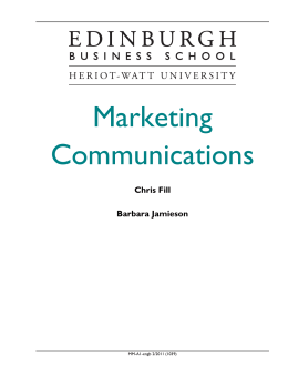 Marketing Communications - Edinburgh Business School