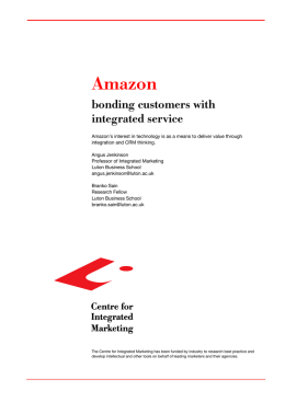Amazon - Centre for Integrated Marketing