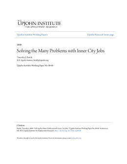 Solving the Many Problems with Inner City Jobs