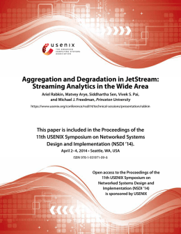 Aggregation and Degradation in JetStream: Streaming