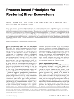 Process-based principles for restoring river ecosystems