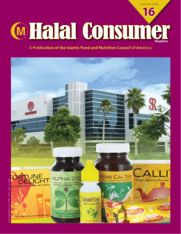 A Publication of the Islamic Food and Nutrition Council of America