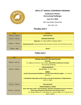 Conference Agenda - Management Faculty of Color Association