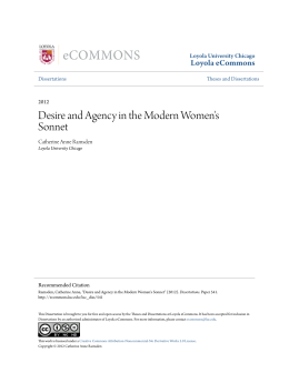 Desire and Agency in the Modern Women`s Sonnet