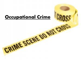 Power Point: Occupational Crime