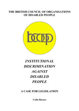 institutional discrimination against disabled people