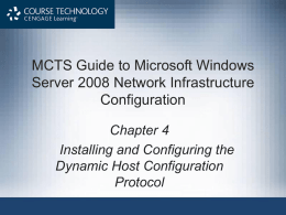 MCTS Guide to Microsoft Windows Server 2008 Network