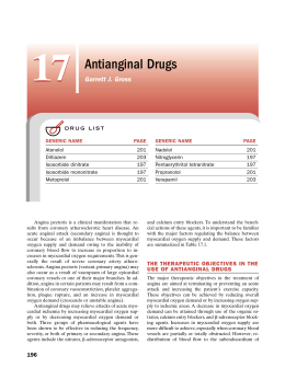 Antianginal Drugs