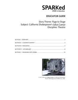 EDUCATOR GUIDE Story Theme: Page to Stage Subject: California