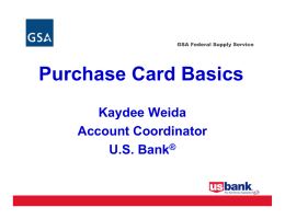 Purchase Card Basics