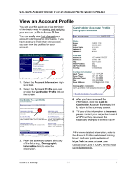 View an Account Profile