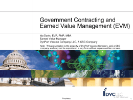 Government Contracting and Earned Value