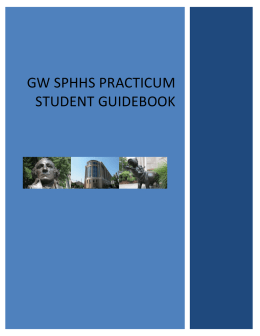 SPHHS Practicum Studen Guidebook