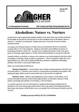 Alcoholism: Nature vs. Nurture