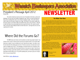 NEWSLETTER - The Wasatch Beekeepers Association
