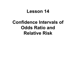 Confidence Interval of an Odds Ratio