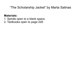 “The Scholarship Jacket” by Marta Salinas