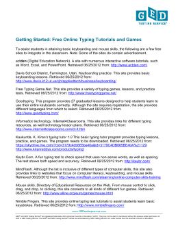 Getting Started: Free Online Typing Tutorials and Games