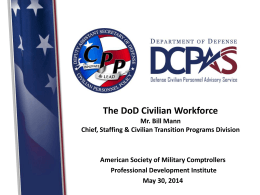 The DoD Civilian Workforce - American Society of Military