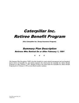 Caterpillar Inc. Retiree Benefit Program