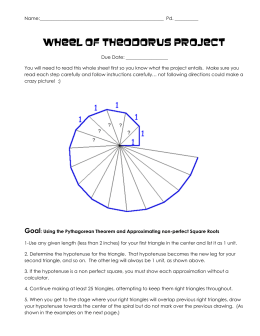 Wheel of Theodorus Project