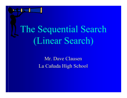 The Sequential Search