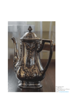 Silver plated teapot ca. 1908-1914. Norblin Manufactory in Warsaw