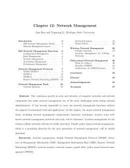Chapter 12: Network Management