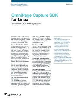 OmniPage Capture SDK for Linux