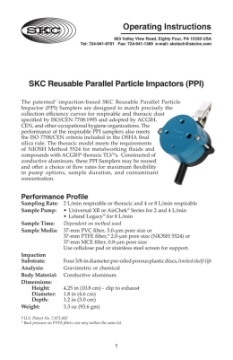 SKC Reusable Parallel Particle Impactors (PPI) Cat. Nos