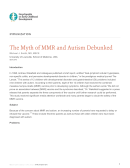 The Myth of MMR and Autism Debunked