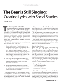 The Bear is Still Singing - National Council for the Social Studies