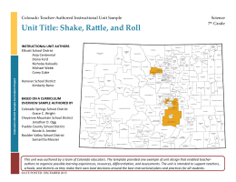 Shake, Rattle and Roll - Colorado Department of Education